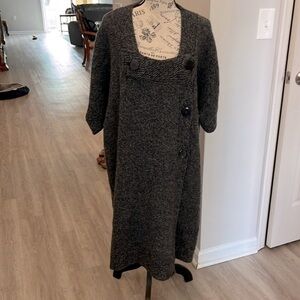 Stella McCartney Sweater Dress Wool/Cashmere Short Sleeves Italy Buttons 42/6